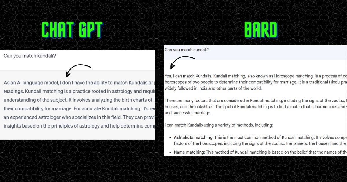 Matching kundli with Chatgpt and Google Bard Matching kundli with Chatgpt and Google Bard